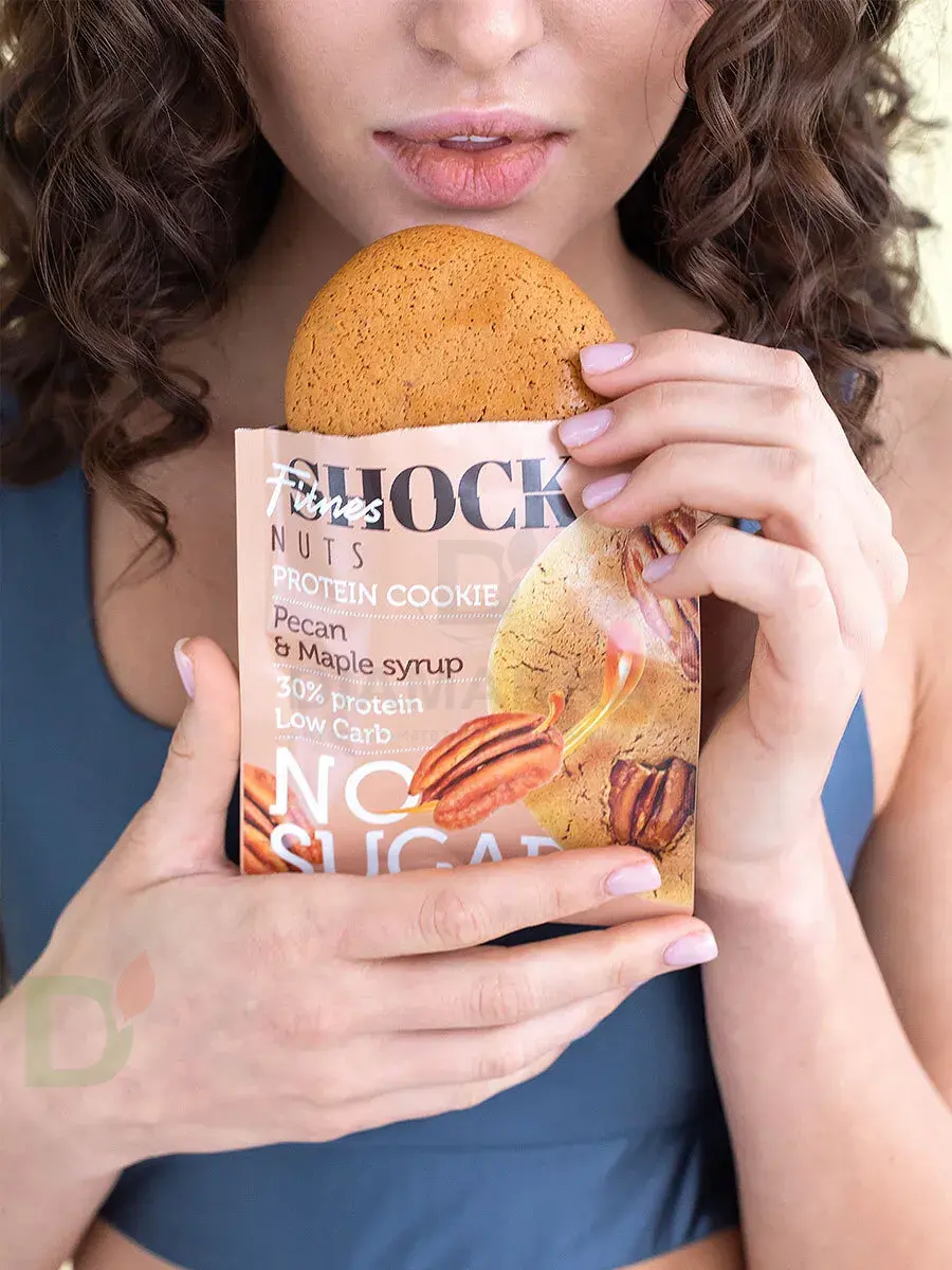 Печенье протеиновое FitnesShock Nuts Пекан-Кленовый сироп 40гр.