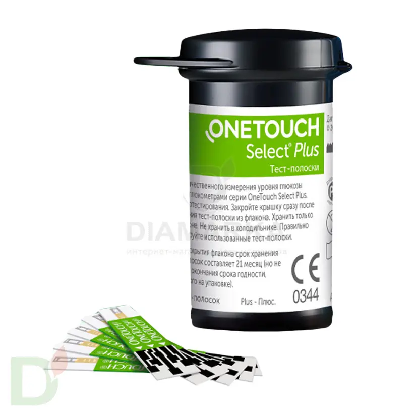 Тест-полоски Ван Тач Селект Плюс (OneTouch Select Plus) №100