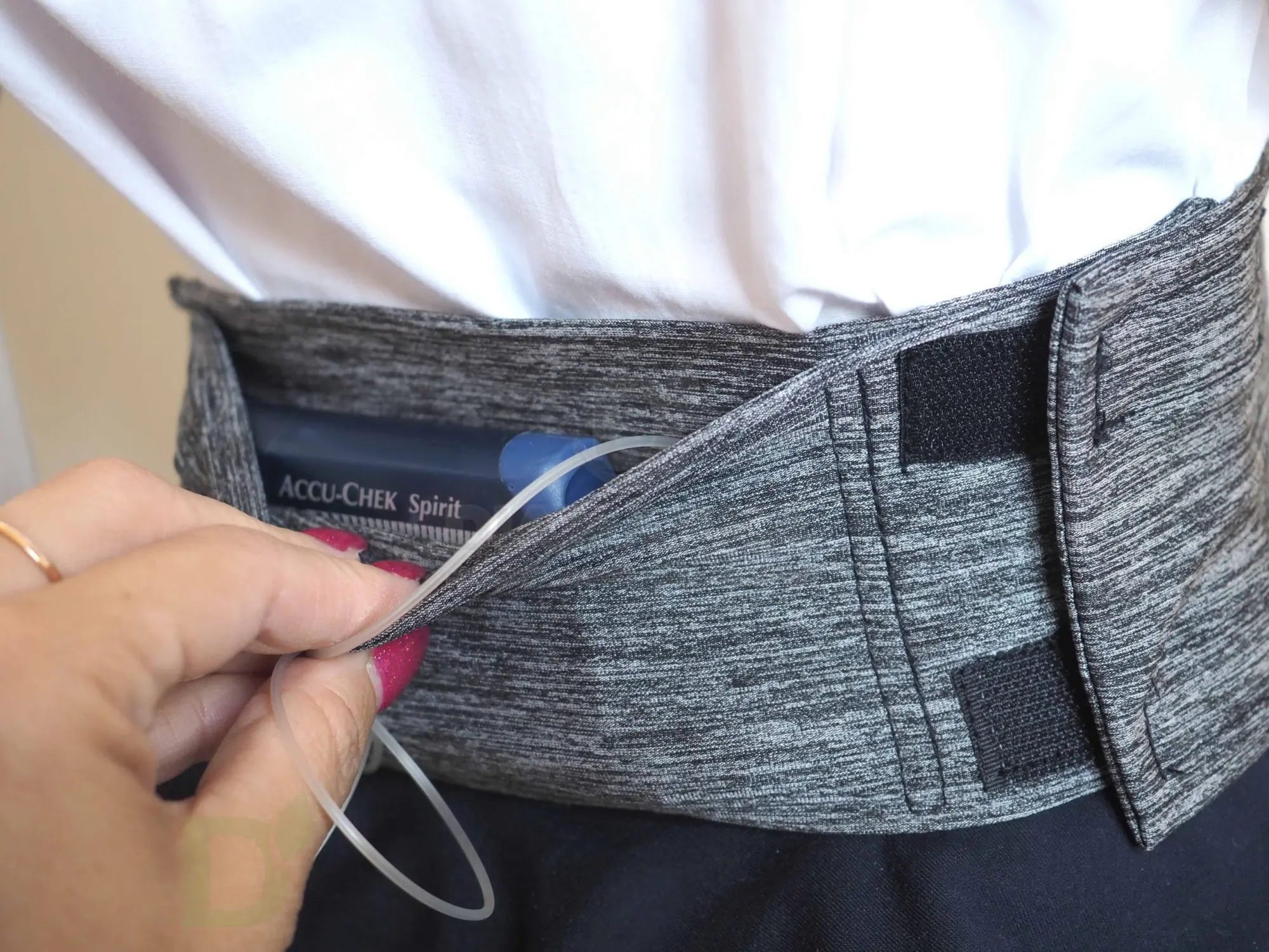 Пояс для ношения помпы на талии на липучке Меланж