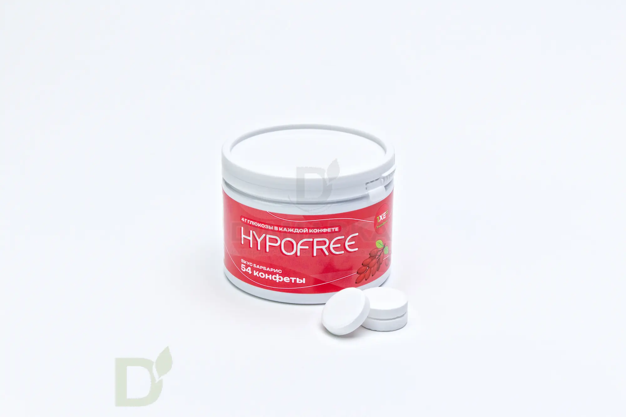 Конфеты таблетированные HYPOFREE 54 шт по 4 гр. Барбарис