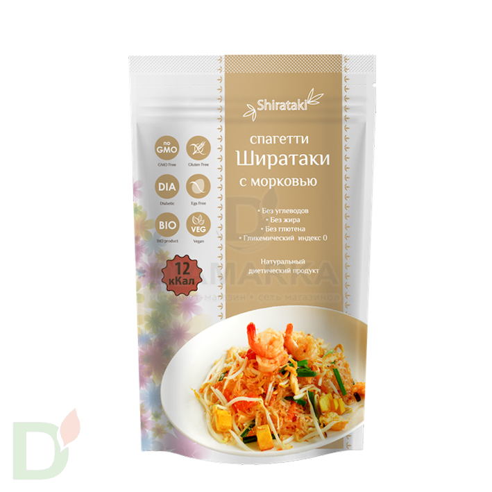 Ширатаки Спагетти с морковью 340г