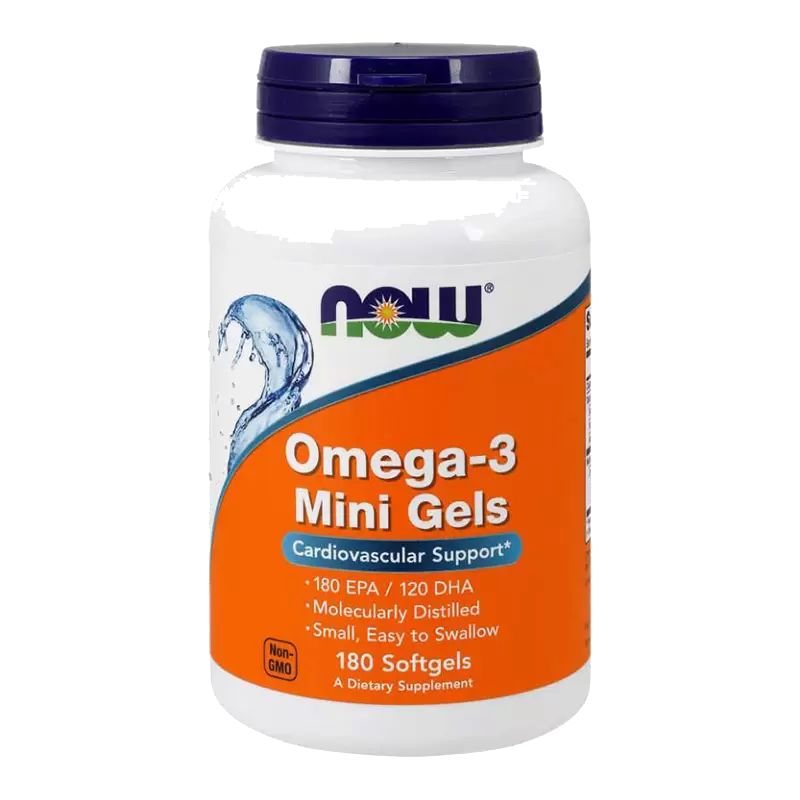 Витамины NOW Омега-3, дополнительный источник ПНЖК, 180EPA/120DHA, 180 шт