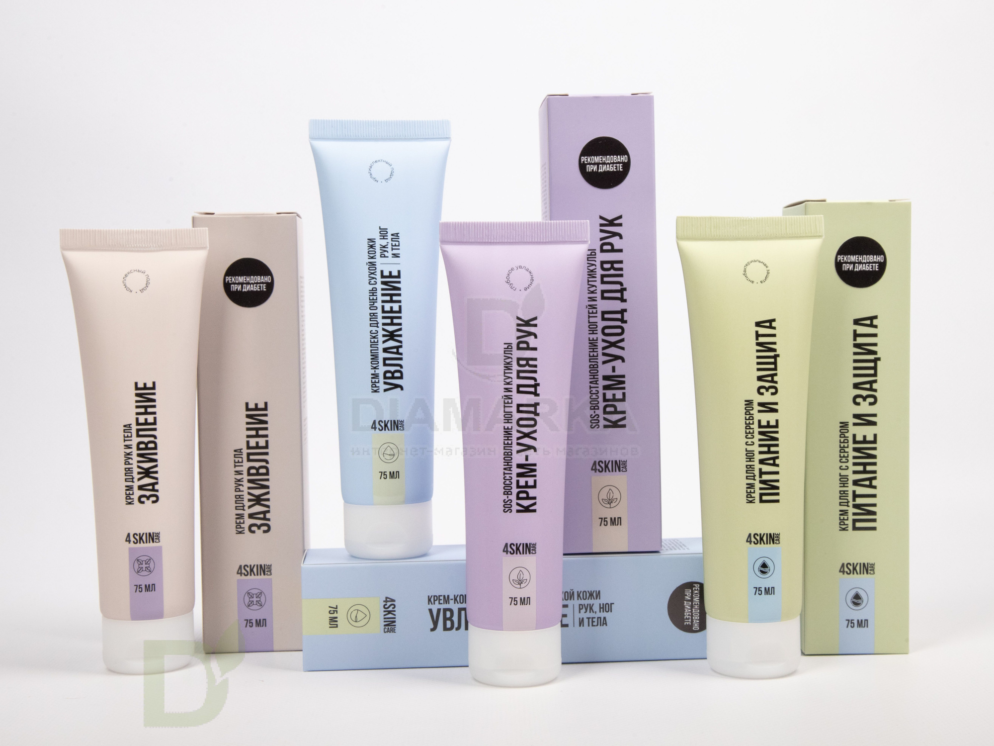 Крем 4SKINcare для рук и ногтей Восстановление, 75мл