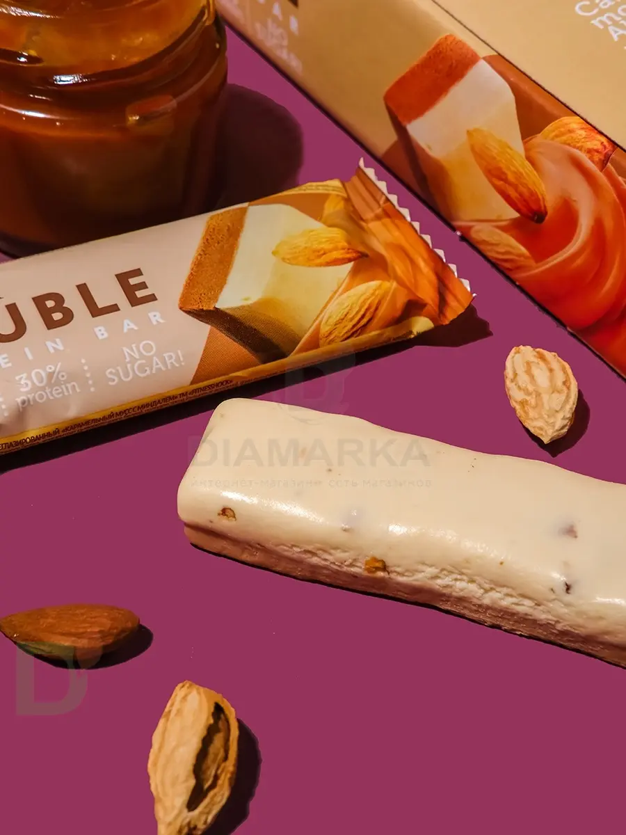 Батончик протеиновый FitnesShock Карамельный мусс с миндалем 40гр. в интернет-магазине