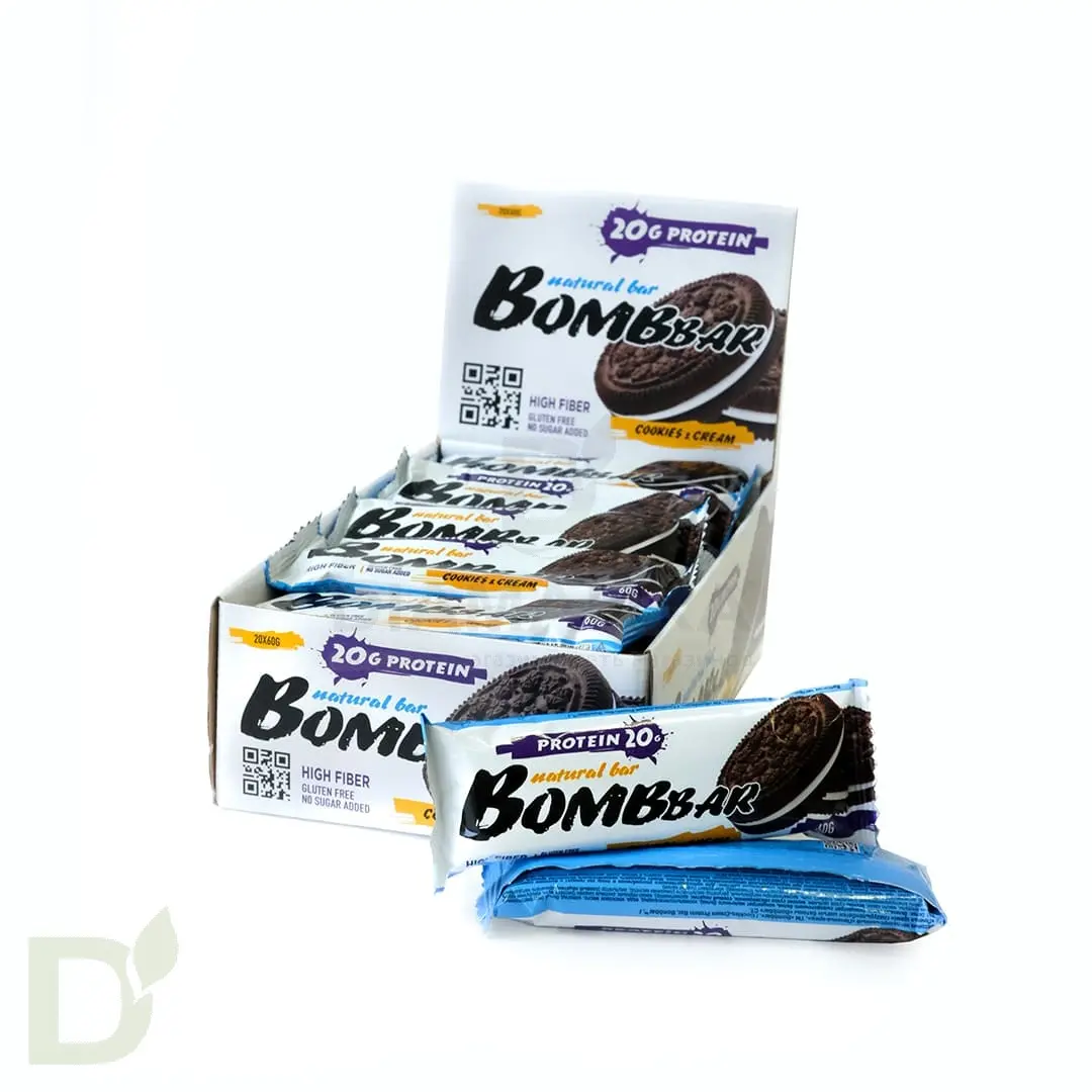 Батончик BOMBBAR Печенье с кремом 60 гр. в интернет-магазине